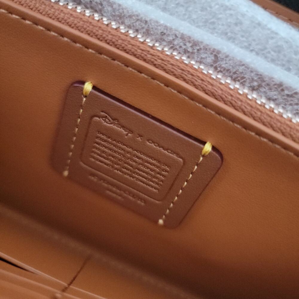 Disney X Coach Accordion Zip Wallet In Regenerative Leather With Mickey NWT - Picture 5 of 6
